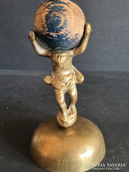 Clock ornament holding a satin globe. Negotiable!