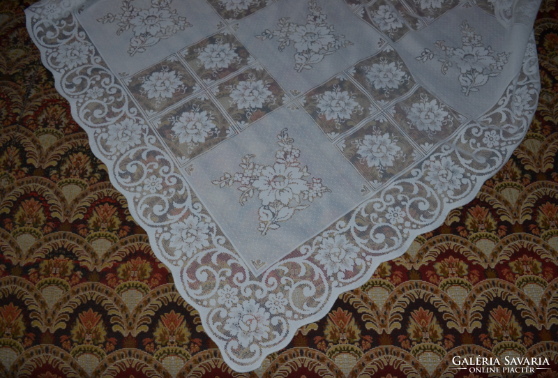 Large machine lace tablecloth ( 248 x 154 ) ( dbz 00127 )