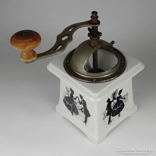1N298 old leinbrock's ideal kitchen porcelain grinder coffee grinder
