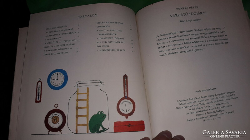 1971.Berkes Péter - Várható időjárás képes ismeretterjesztő könyv a képek szerint MÓRA
