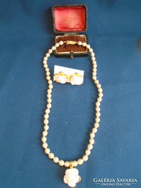 Beautiful old, flawless pearl necklace, also an excellent gift, 0.6 mm 41 cm long.