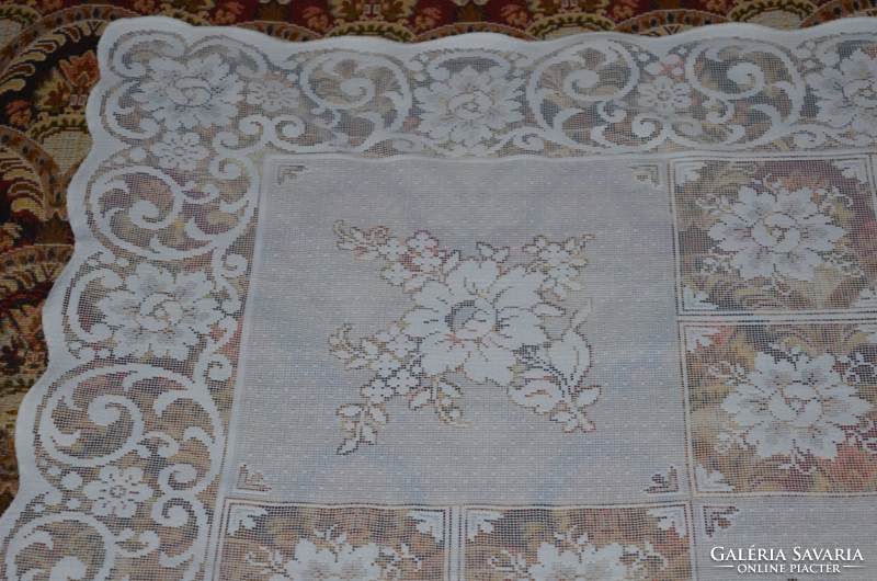 Large machine lace tablecloth ( 248 x 154 ) ( dbz 00127 )