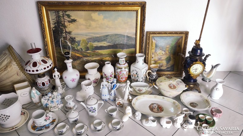 Hibátlan Hollóházi kézzel festett és aranyozott porcelán gyertyatartó