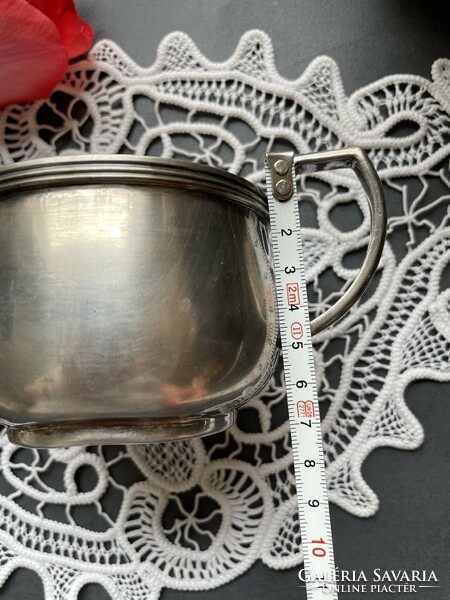 Winter fair! Art deco silver-plated tea and coffee pot, sugar holder, spout