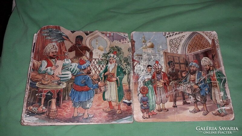 Antique hardcover picture storybook the little mukk / stork caliph - condition according to the pictures