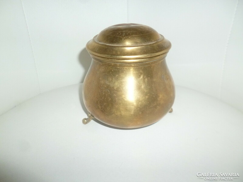 Old marked copper bonbonier sugar holder