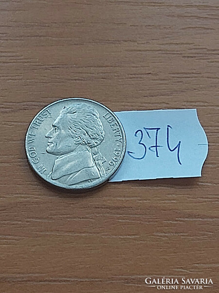 USA 5 CENT 1996  P,  JEFFERSON  374.