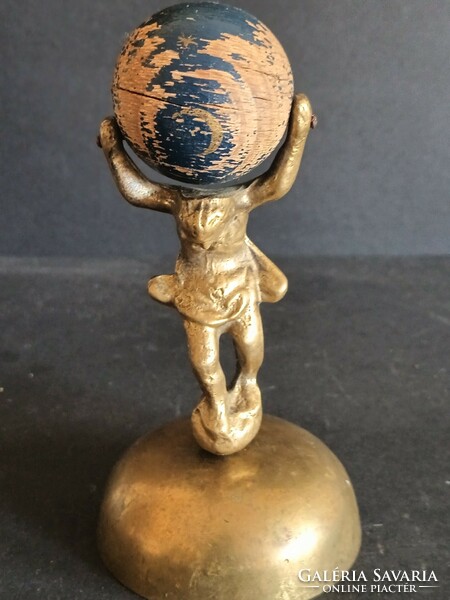 Clock ornament holding a satin globe. Negotiable!