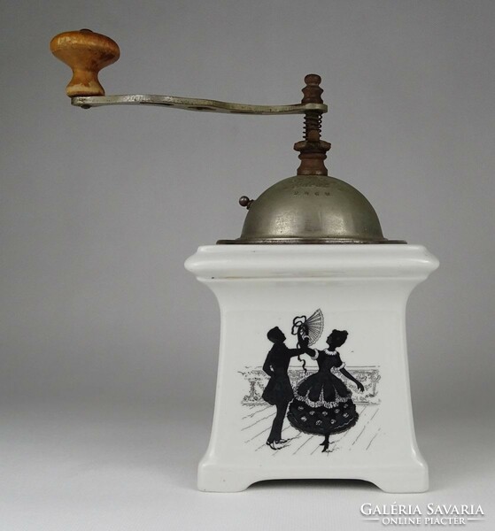 1N298 old leinbrock's ideal kitchen porcelain grinder coffee grinder