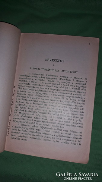 1928. Dr. Márton Reibner - excerpts from Titus Livius xxi. And xxii. According to the pictures in his book, it's teka