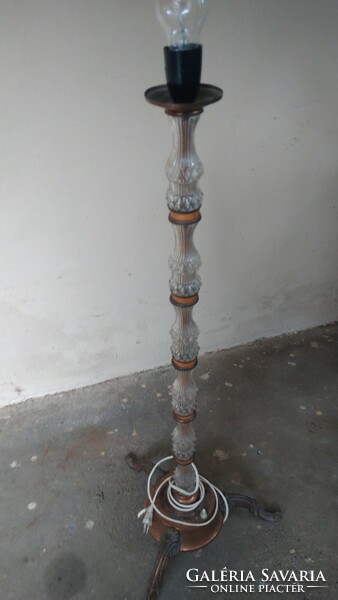 Old glass floor lamp