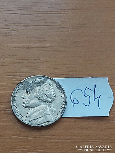 Usa 5 cents 1981 p, jefferson 654.