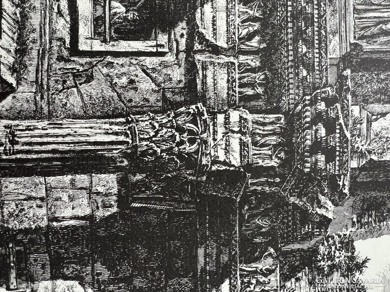 C. Piranesi F. Nyomat rézkarc építészeti kép