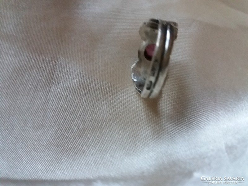 Régi Orosz ezüst gyűrű rubinnal
