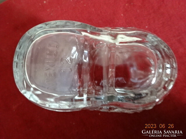 Mexican blown glass boot, cup with ears, height 16.5 cm. Jokai.