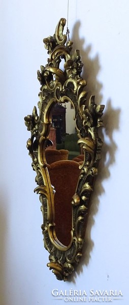 1N320 antique oval Florentine mirror 134 x 76.5 Cm
