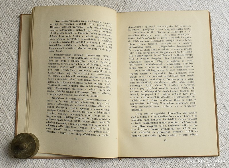 Jewish Plutarch, Lipót Lűw, popular Jewish library, 1923 antique Israelite book