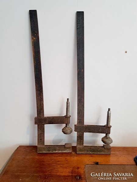 Old but working carpentry tool - clamping pair, 80 cm, antique tool