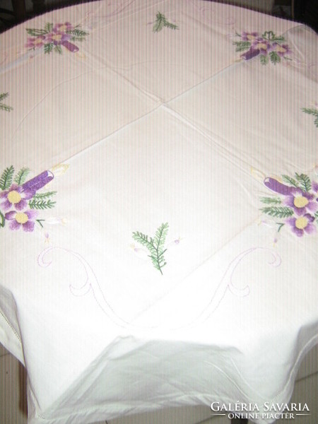 Beautiful embroidered Christmas tablecloth