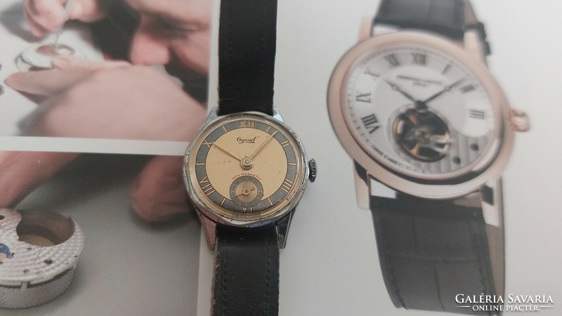 (K) very rare ogival mechanical Swiss women's wristwatch.