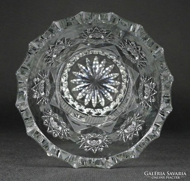 1N304 Nagyméretű kristály váza virágváza 25.5 cm