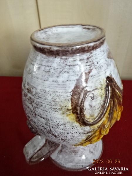 Glazed ceramic jug, height 21 cm. Jokai.