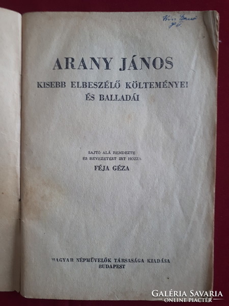 János Arany's narrative poems and ballads