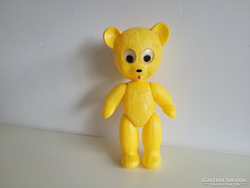 Retro teddy bear toy dmsz yellow plastic old teddy bear