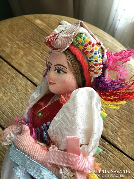 Old handmade Matyó doll