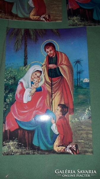 Retro színes keresztény postatiszta karácsonyi képeslapapok 5 db EGYBEN a képek szerint  10.