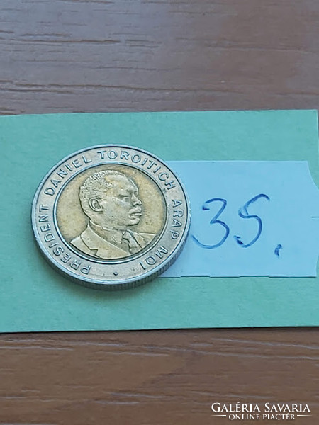 KENYA 5 SHILLINGS 1997 2nd President Daniel T. Arap Moi, BINETÁL  35.