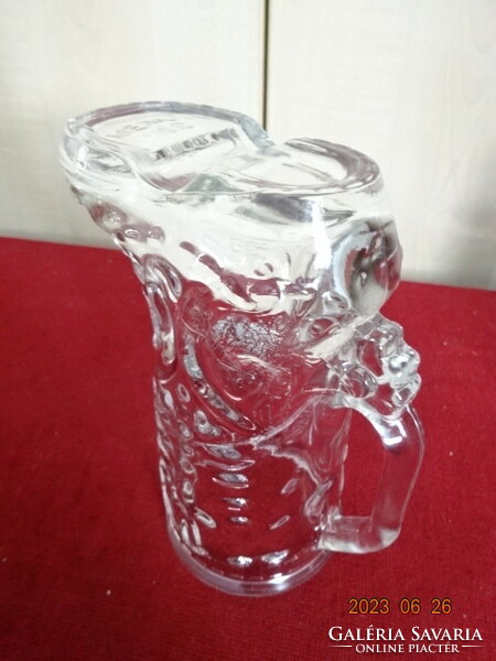 Mexican blown glass boot, cup with ears, height 16.5 cm. Jokai.