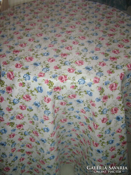 Beautiful vintage pink cotton tablecloth new