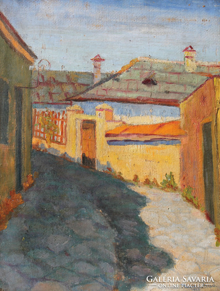 Pintér László: Utca a Tabánban, 1927