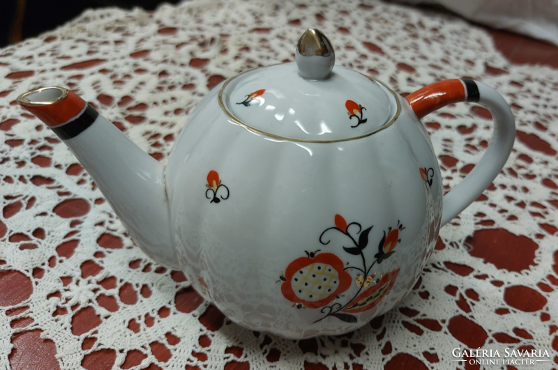 Charming antique marked small porcelain pourer, jug,