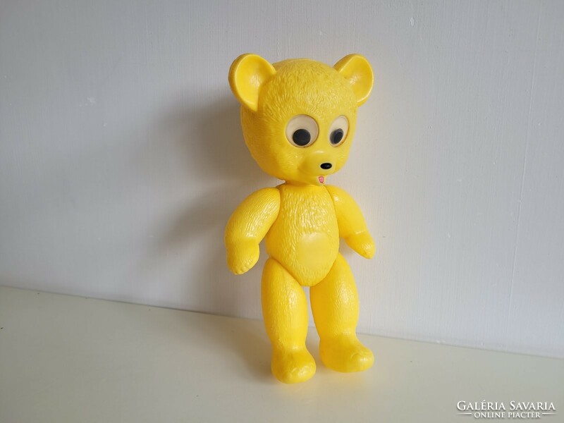 Retro teddy bear toy dmsz yellow plastic old teddy bear