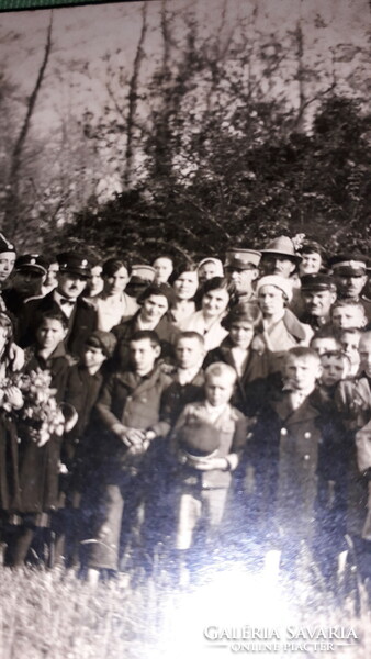 Antik 1929. HORGOS Csoportos talán iskolai kirándulás fotó képeslap a képek szerint