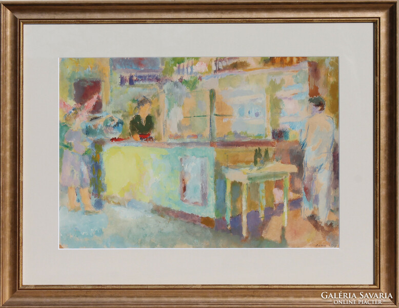 György Jets: in a bistro, 1956