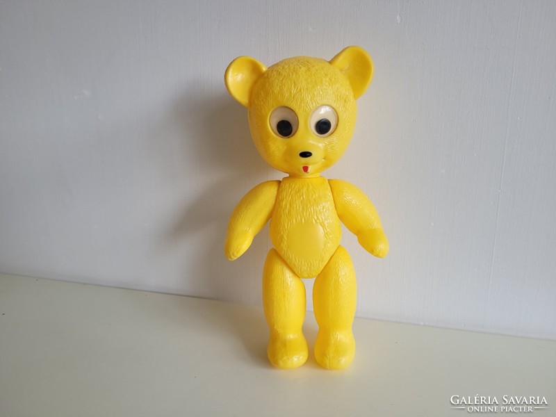 Retro teddy bear toy dmsz yellow plastic old teddy bear