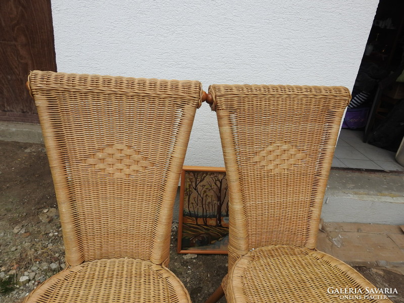 Rattan nád étkező szék pár