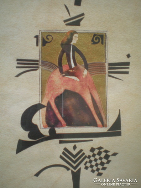 Szyksznian wanda, colored, marked, numbered 45/71. Year 2001.