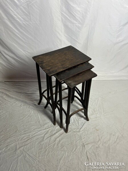 Antique thonet service table 3 pieces (restored)