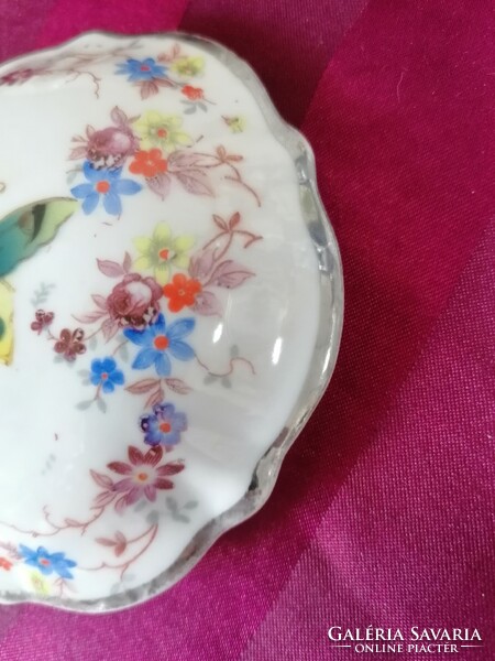 Régi Drasche porcelán bonbonier, pillangó motívummal