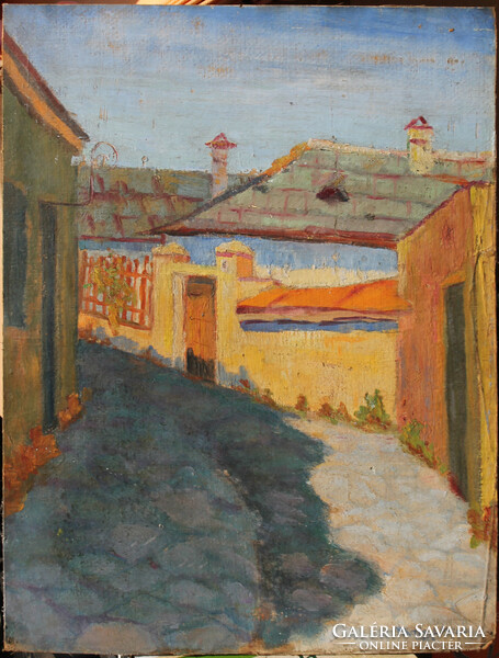 László Pintér: Street in Tabán, 1927