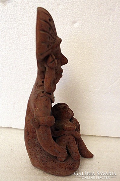 Maya clay sculpture