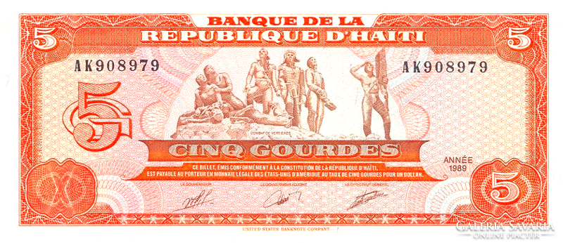 Haiti 5 gourde 1989 UNC