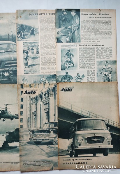 Ritka! Auto-Motor magazin 8 db, 1961. március-december