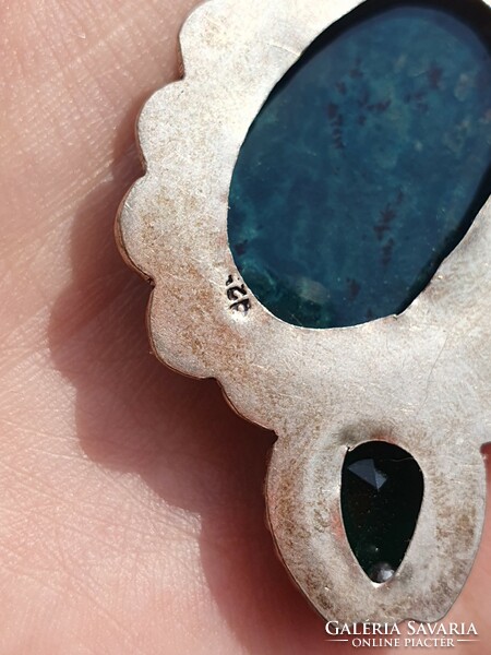 Beautiful pendant with apatite, topaz and aquamarine stones set in 925 silver