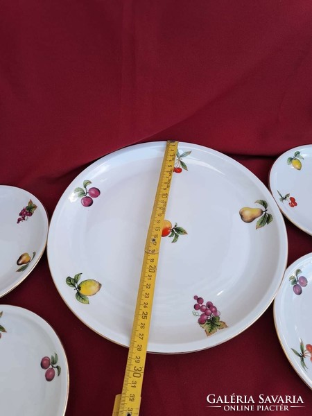 Rare Alföldi fruit cake set plate offering