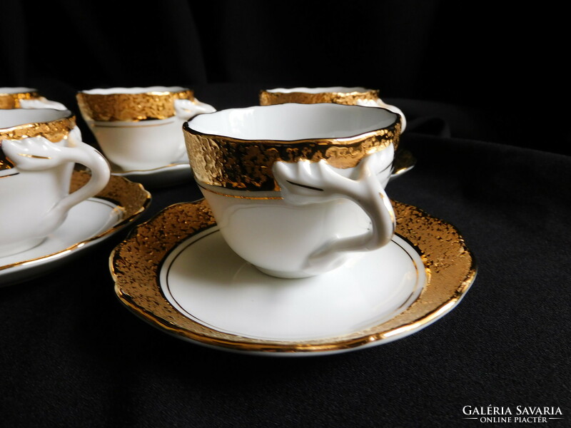 Bohemia coffee set with relief gilding - 6 sets